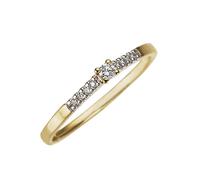 Diamantring FIRETTI "Schmuck Geschenk Gold 333 Damenring Verlobungsring Goldring Memoire" Gr. 16, gold (gelbgoldfarben, weißgoldfarben), Fingerringe, Damen, 16, 0,07 P2 = erkennbare Einschlüsse, Diama