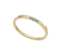 Diamantring FIRETTI "Schmuck Geschenk Gold 333 Damenring Verlobungsring Goldring Memoire" Gr. 19, gold (gelbgoldfarben, weißgoldfarben), Fingerringe, Damen, 19, 0,02 P2 = erkennbare Einschlüsse, Diama