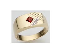 Diamantring FIRETTI "Schmuck Geschenk Gold 585 Damenring Verlobungsring Goldring" Gr. 20, gold (gelbgoldfarben, rot), Fingerringe, Herren, 20, 0,01 P2 = erkennbare Einschlüsse, Diamanten Gelbgold 585,