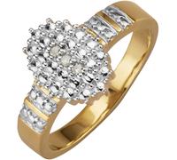 Diamantring FIRETTI "Schmuck Geschenk Silber 925 Damenring Ring" Gr. 60, silber (gelbgoldfarben, silberfarben), Fingerringe, Damen, 60, 0,03 P3 = leicht erkennbare Einschlüsse, Diamanten Silber 925 (S