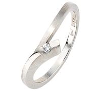 Diamantring JOBO "Platinring" Gr. 54, platin 950, Fingerringe, Damen, 54, SI = kleine Einschlüsse, Diamanten Platin 950, Diamanten, Platin 950, Diamantring, 950 Platin teil matt mit Diamant (57564017-
