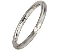 Diamantring JOBO "Platinring" Gr. 56, platin 950, Fingerringe, Damen, 56, SI = kleine Einschlüsse, Diamanten Platin 950, Diamanten, Platin 950, Diamantring, 950 Platin matt mit Diamant (87959058-56) p