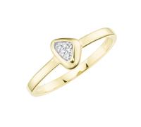 Diamantring LUIGI MERANO "mit Brillanten, Gelbgold 585" Gr. 56, gold (goldfarbig, silberfarbig, bicolor), Fingerringe, Damen, 56, SI = kleine Einschlüsse, Gelbgold 585 (28148559-56) goldfarbig, silber