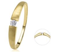 Diamantring ONE ELEMENT "0,05 ct Diamant Brillant Ring aus 585 Gelbgold" Gr. 58, gold, Fingerringe, Damen, 58, 0,05 mit Diamant, Diamanten Gelbgold 585 Gold, Diamanten, Gelbgold 585, Gold, Diamantring