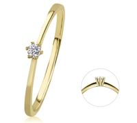 Diamantring ONE ELEMENT "0,05 ct Diamant Brillant Ring aus 585 Gelbgold" Gr. 59, gold, Fingerringe, Damen, 59, 0,05 mit Diamant, Diamanten Gelbgold 585 Gold, Diamanten, Gelbgold 585, Gold, Diamantring