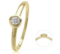 Diamantring ONE ELEMENT "0,08 ct Diamant Brillant Ring aus 585 Gelbgold" Gr. 59, gold, Fingerringe, Damen, 59, 0,08 mit Diamant, Diamanten Gelbgold 585 Gold, Diamanten, Gelbgold 585, Gold, Diamantring