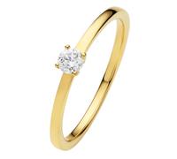 Diamantring ONE ELEMENT "0.15 ct Diamant Brillant Ring aus 585 Gelbgold" Gr. 53, gold, Fingerringe, Damen, 53, 0,15, Diamanten Gelbgold 585 Gold, Diamanten, Gelbgold 585, Gold, Diamantring (10170016-5