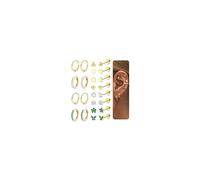 Diamday 12 Paar Ohrringe Gold Set für Damen Chirurgenstahl Creolen Ohrstecker Gold Piercing Ohr Helix Knorpel Medizinische Ohrstecker Huggie Creolen Hypoallergene Goldene Ohrringe Mehrfache Piercings