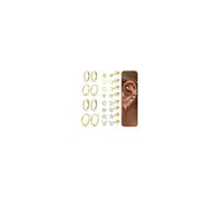 Diamday 12 Paar Ohrringe Gold Set für Damen Chirurgenstahl Creolen Ohrstecker Gold Piercing Ohr Helix Knorpel Medizinische Ohrstecker Huggie Creolen Hypoallergene Goldene Ohrringe Mehrfache Piercings