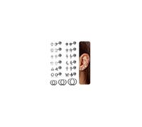 Diamday 15 Paar Ohrringe Gold Piercing Ohr Chirurgenstahl Helix Piercings Ohrstecker Gold Creolen Ohrringe Set Hypoallergene Medizinische Ohrstecker Piercing Ohr Conch Tragus Helix Piercings Set