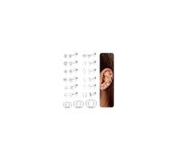 Diamday 15 Paar Ohrringe Gold Piercing Ohr Chirurgenstahl Helix Piercings Ohrstecker Gold Creolen Ohrringe Set Hypoallergene Medizinische Ohrstecker Piercing Ohr Conch Tragus Helix Piercings Set