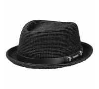 Diamond Crochet Raffiahut by Stetson schwarz XXL (62-63 cm)