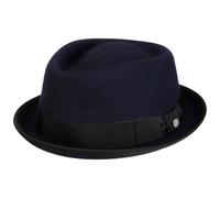 Diamond Crown Pork Pie Filzhut by Lierys blau S (54-55 cm)