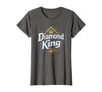 Diamond King Baseball Herren Royalty Sports Champion T-Shirt, Damen, Anthrazit, M