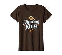 Diamond King Baseball Herren Royalty Sports Champion T-Shirt, Damen, Braun, S