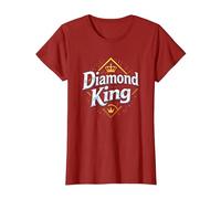 Diamond King Baseball Herren Royalty Sports Champion T-Shirt, Damen, Cranberry, M