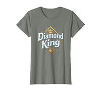 Diamond King Baseball Herren Royalty Sports Champion T-Shirt, Damen, Heidekraut/Armeegrün, XL