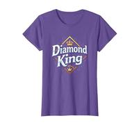 Diamond King Baseball Herren Royalty Sports Champion T-Shirt, Damen, Heidekrautlila, S