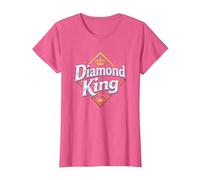 Diamond King Baseball Herren Royalty Sports Champion T-Shirt, Damen, Rosa meliert, XXL