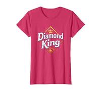 Diamond King Baseball Herren Royalty Sports Champion T-Shirt, Damen, Rot meliert, XXL