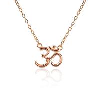 Diamond Treats Roségold Om-Halskette aus 925er Sterlingsilber für Damen und Teenager-Mädchen, Roségold-Halskette mit Om-Anhänger für Frauen mit Geschenkbox