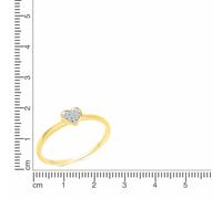 Ring 585/- Gold Brillant weiß Diamant Glänzend 0,025ct. Diamonds by Ellen K. gelb 50 (Artikelnummer: 4U309/10X50)