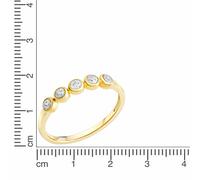 Diamonds By Ellen K. Damen Diamantring 585/- Gold Brillant Weiß Glänzend 0,05Ct. (Größe: 052 (16,6))