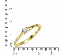 Diamonds by Ellen K. Ring »585/- Gold bicolor Brillant 0,10ct.«, gelb