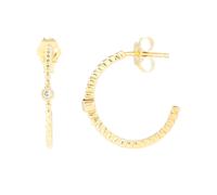 Diamonds forever Creolen, 2 Brillanten, Silber 925 vergoldet x Diamant