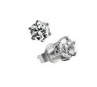 Diamonfire Damen-Ohrstecker 925 Sterling Silber Zirkonia Carats Linie weiß 62/1267/1/082