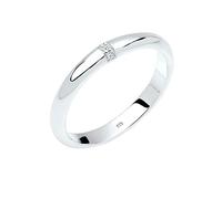 Diamore Damen-Ring Klassiker 925 Silber Diamant (0.06 ct) weiß Brillantschliff
