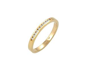 DIAMORE Ring Damen Edel Klassisch mit Diamant (0.10 ct.) aus 585 Gelbgold