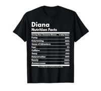 Diana Nutrition Facts Geschenk Lustiger personalisierter Name Diana T-Shirt