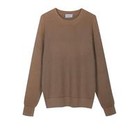Diana Studio Men's Rundhalspullover handgefertigt aus 100% Baumwolle Pullover Sweater, Taupe, Medium