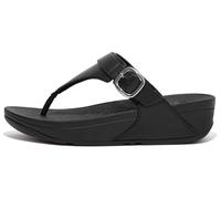 Dianette FITFLOP "LULU", Damen, Gr. 37, schwarz, Rindsleder, unifarben, Schuhe Dianette, Sandale, Keilsandale mit weichem Zehensteg (69582624-37)