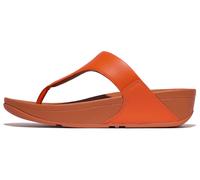 Dianette FITFLOP "LULU LEATHER TOEPOST", Damen, Gr. 41, orange, Rindsleder, unifarben, Schuhe Dianette, Pool Slides, Pantolette, Badeschuh mit Keilabsatz (32253562-41) orange