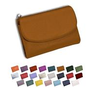 DianSCJ Unisex-Geldbörse aus genarbtem Leder, kurze Geldbörse aus echtem Leder, Münzgeldbörse für Damen, kleine Damengeldbörse mit Kreditkartenhalter, Münzfach und Geldfächern, #5, Unisex Pebble