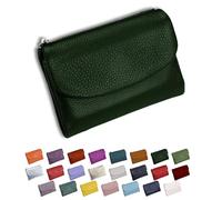 DianSCJ Unisex-Geldbörse aus genarbtem Leder, kurze Geldbörse aus echtem Leder, Münzgeldbörse für Damen, kleine Damengeldbörse mit Kreditkartenhalter, Münzfach und Geldfächern, #4, Unisex Pebble