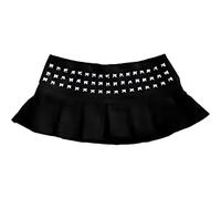 Dianzan Gothic-Punk-Minirock Nieten Für Damen - Harajuku-ultrakurzer Faltenrock Nieten, Sexy Kawaii- Für Heiße Mädchen, Alternative Damenmode