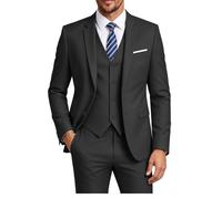Diaryan 3-teiliges Set für Herren, eng anliegend, Hochzeitsanzug, Trauzeugen, Abschlussball, Smoking, Business, formell, lässig, Brautanzug, Jacke, Hose