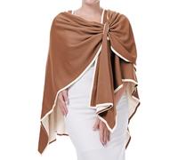 DiaryLook Kaschmir-Feeling gestrickter Poncho Damen Elegant,Leichter Wickel Schal Cardigan für, Im Frühling Geschenk für Frauen, Langer Cape Damen Poncho für Frauen, Oatmeal