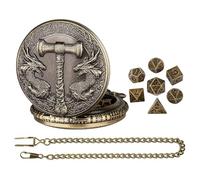 Dice of Taschenuhr, Taschenuhr - Miniatur aus Metall im Gehäuse von Taschenuhren, Gothic-Zubehör für Brettspiele für Familientreffen