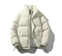 Dicke Herren Parka Jacke Polyester Warm Casual Alltag(Apricot XL) | Dickes Polyester Material, wetterfest, solide Verarbeitung, schwarze und graue Optionen