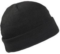 dicke Strickmütze mit Thinsulate Futter in XXL schwarz, XXL