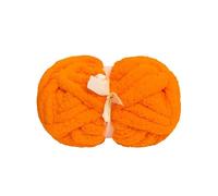 Dicke Wolle, Diameter 2cm Chunky Wool, Grob Gestrickte Kuscheldecke, Roving Garn Zum Handstricken Häkeln, Grobstrick Weiches Wollgarn Haustier Bett Sofa (Nr. 30 Leuchtendes Orange)