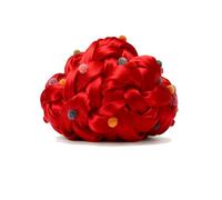 Dicke Wolle, Diameter 2cm Chunky Wool, Grob Gestrickte Kuscheldecke, Roving Garn Zum Handstricken Häkeln, Grobstrick Weiches Wollgarn Haustier Bett Sofa (Rot)