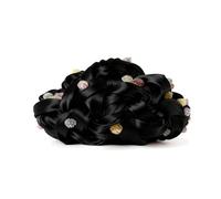 Dicke Wolle, Diameter 2cm Chunky Wool, Grob Gestrickte Kuscheldecke, Roving Garn Zum Handstricken Häkeln, Grobstrick Weiches Wollgarn Haustier Bett Sofa (Schwarz)