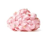 Dicke Wolle, Diameter 2cm Chunky Wool, Grob Gestrickte Kuscheldecke, Roving Garn Zum Handstricken Häkeln, Grobstrick Weiches Wollgarn Haustier Bett Sofa (Hell-Pink)