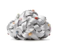 Dicke Wolle, Diameter 2cm Chunky Wool, Grob Gestrickte Kuscheldecke, Roving Garn Zum Handstricken Häkeln, Grobstrick Weiches Wollgarn Haustier Bett Sofa (hellgrau)