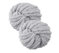 Dicke Wolle Garn 500g 54 m, Chunky Yarn Soft xxl Wolle zum Handstricken, Sperrige Armstricken wolle zum Häkeln von Kissen Decken Schals Puppen Taschen Teppiche Mützen Haustierbetten (Hellgrau)
